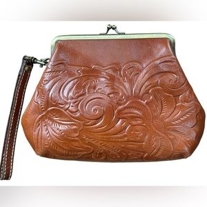 Patricia Nash Savena Tooled Floral Leather Purse